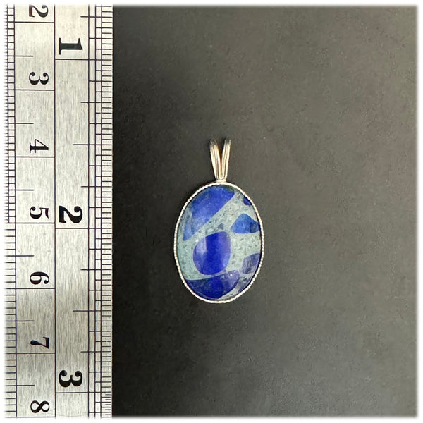 Sastun Sterling Silver Pendant - Lapis- Small