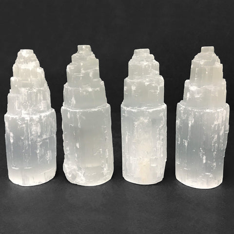 Selenite Tower 6in