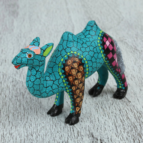 Wood alebrije figurine-Geometric Camel