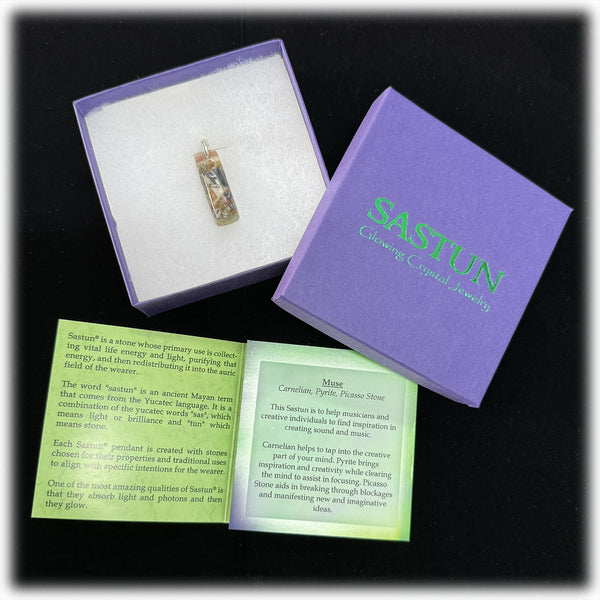 Sastun®- Protection- Jet with Pyrite in Sterling Silver