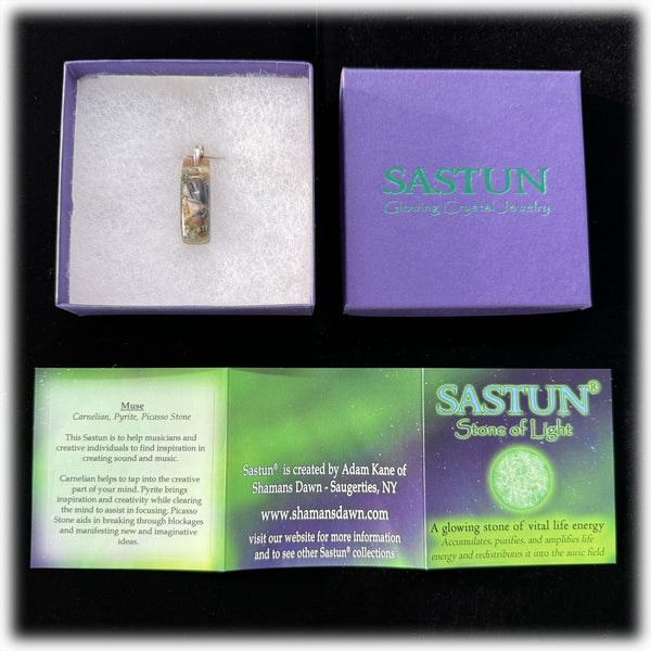 Sastun®- Protection- Jet with Pyrite in Sterling Silver