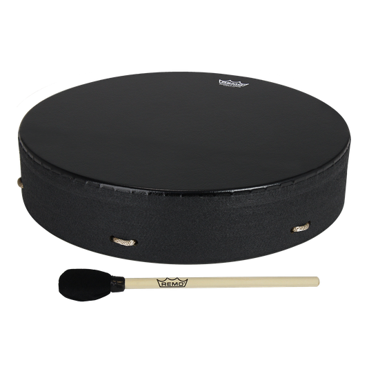 REMO 16" BUFFALO DRUM BLK EARTH