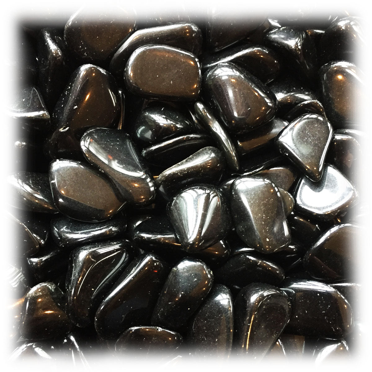 Obsidian- Black- Tumbled
