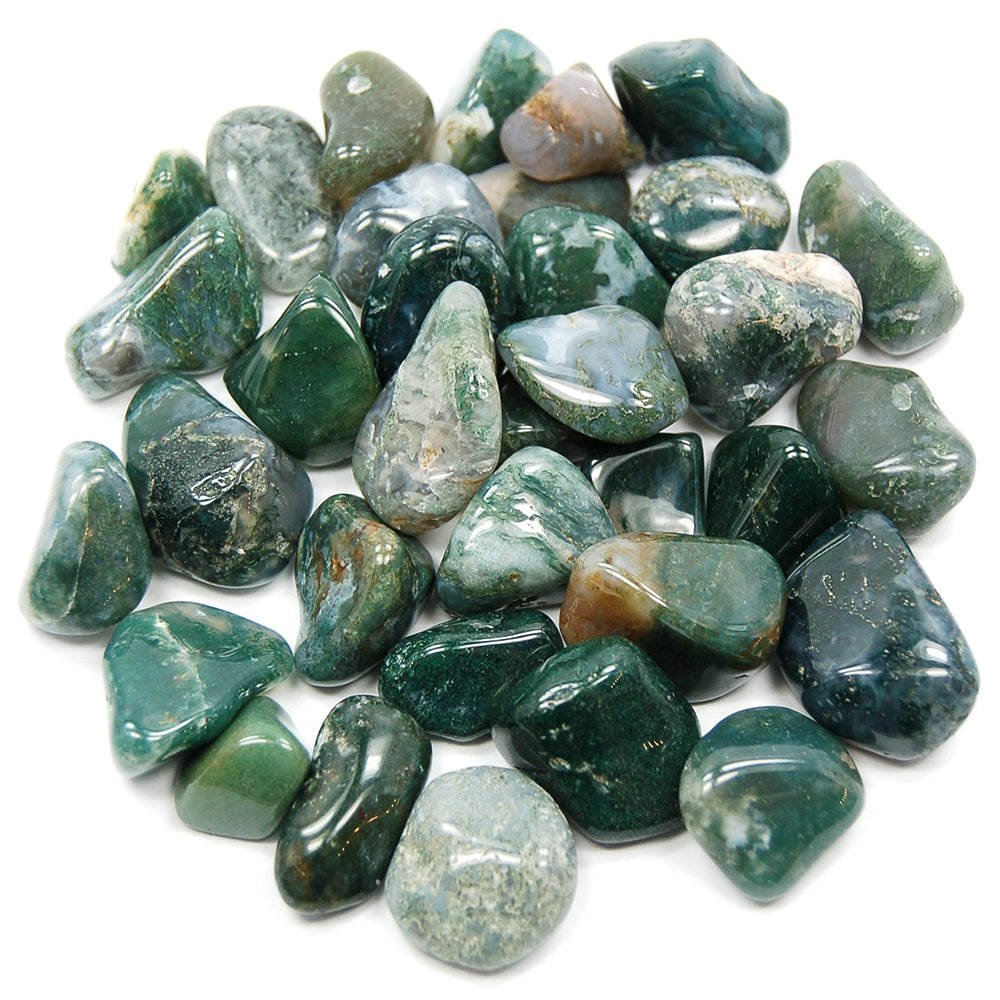 Moss Agate- Tumbled